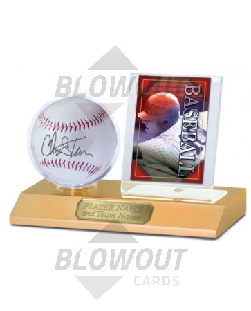 Ultra Pro Baseball Ball and Card Holder - Wood Base 36ct Case