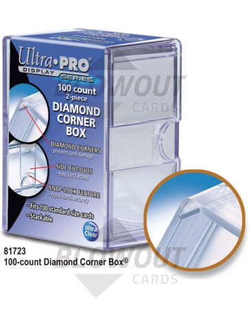 Ultra Pro 100 Count 2 Piece Card Storage Box - Diamond Corner