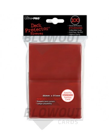 Ultra Pro Deck Protector Standard Size Red - 100ct Pack
