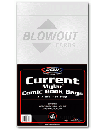 BCW Current Comic Book Mylar 2 mil Bag - 500ct Case