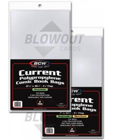 BCW Current Resealable Comic Book Bag - 100ct Pack