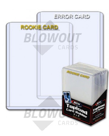 BCW 3x4 Topload Card Holder - Rookie Imprinted White(25 ct Pack)