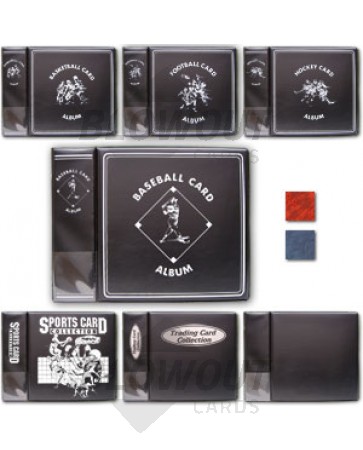 BCW 3" D-Ring Basketball Card Album - Black - 12 ct Case