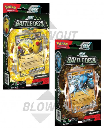 Pokemon EX Battle Deck: Ampharos EX & Lucario EX Deck Box