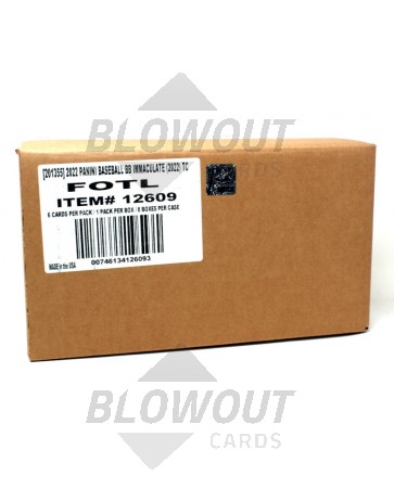 2022 Panini Immaculate Baseball 1st Off The Line Hobby 8 Box Case