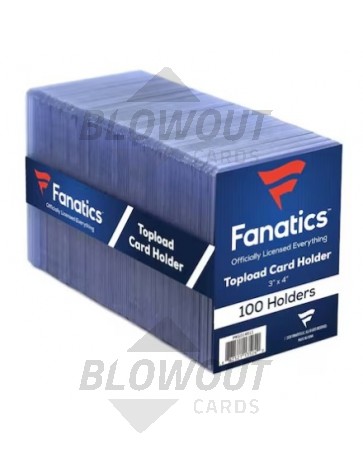 Fanatics 35pt 3x4 Top Loader - 100 Count - 10 Pack Case