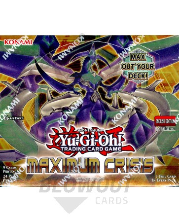 Yugioh Maximum Crisis 1st Edition Booster 12 Box Case