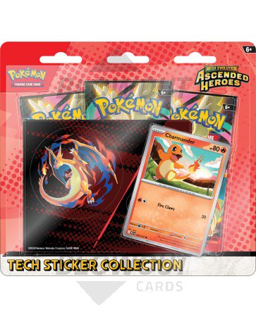 Pokemon Mega Evolution Ascended Heroes Tech Sticker 12 Box Case