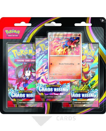 Pokemon Mega Evolution Chaos Rising 3-Pack Blister 24 Pack Box