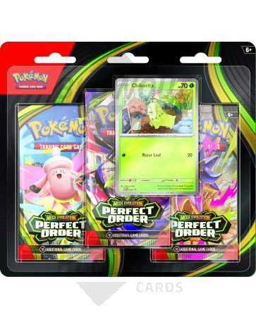 Pokemon Mega Evolution Perfect Order 3-Pack Blister Pack - 24 Pack Box