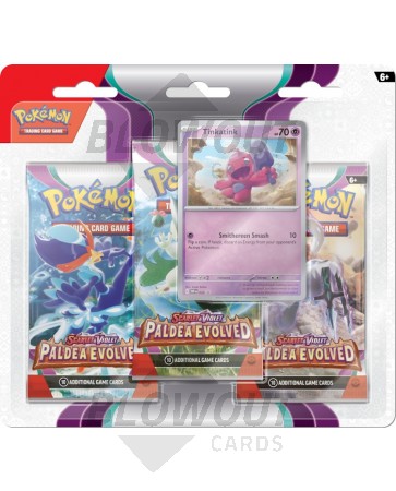 Pokemon Scarlet & Violet Paldea Evolved 3-Pack Blister Pack - 24 Pack Box