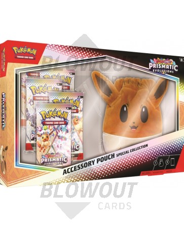 Pokemon Scarlet & Violet Prismatic Evolutions Special Collection Accessory Pouch - 6 Pouch Case