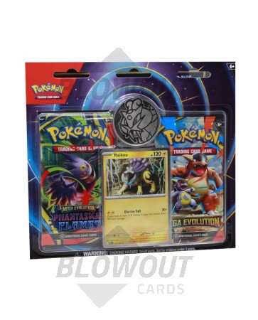 Pokemon Mega Evolution & Phantasmal Flames Raikou 2-Pack Blister Pack - 24 Pack Box