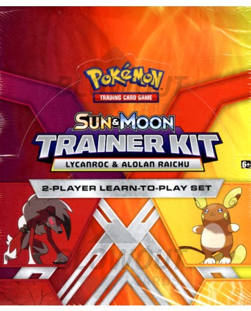 Pokemon Sun & Moon Trainer Kit Lycanroc/Alolan Raichu Box