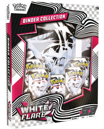 Pokemon Scarlet & Violet White Flare Binder Collection Box - 6 Box Case