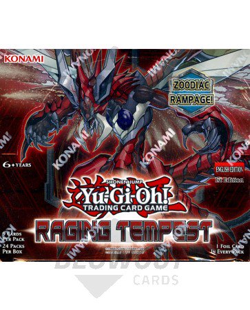 Raging Tempest YuGiOh 2x Sealed Packs Unlimited Edition 
