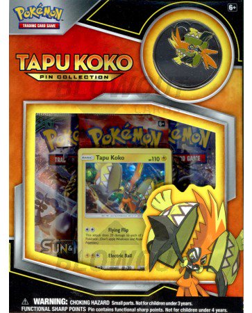 Pokemon Tapu Koko Pin Collection 24 Box Case