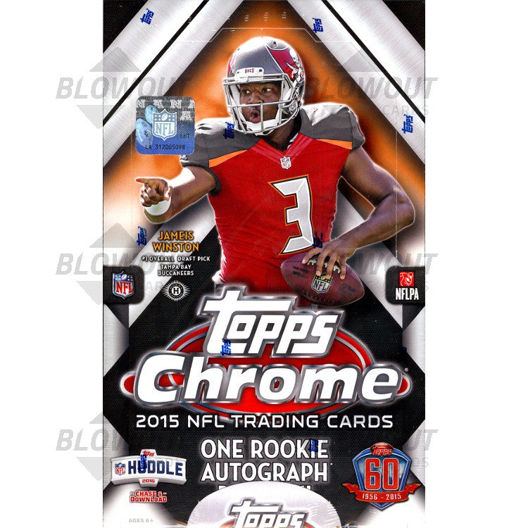 2015 Topps Chrome Football Hobby 12 Box Case