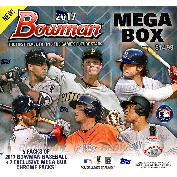 2017 Bowman Mega Box Baseball 16 Box Case