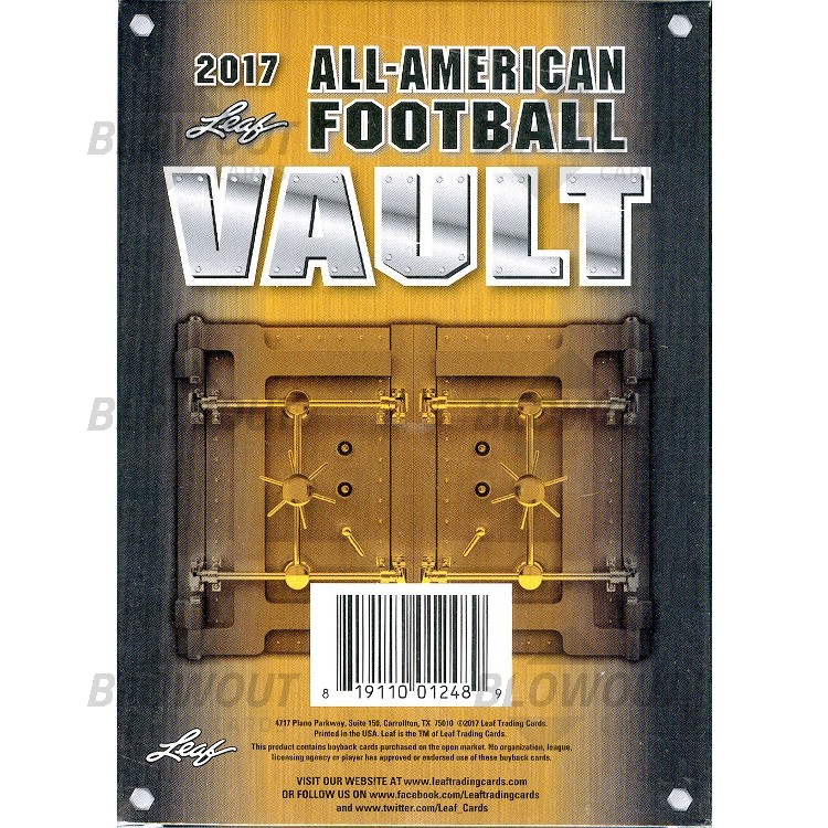 2017 Leaf US Army AllAmerican Football Vault Box