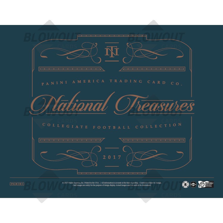 2017 Panini National Treasures College Football Hobby 4 Box Case