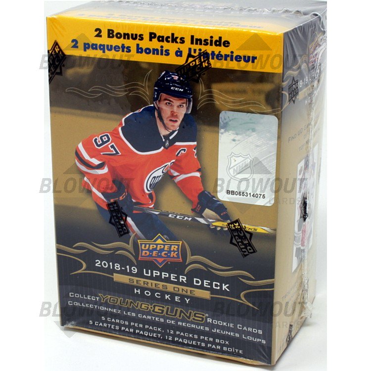 2019 2020 Upper Deck Hockey Series One Factory Sealed Unopened Blaster Box of 8 Packs Possible Young Guns Rookies and Jerseys