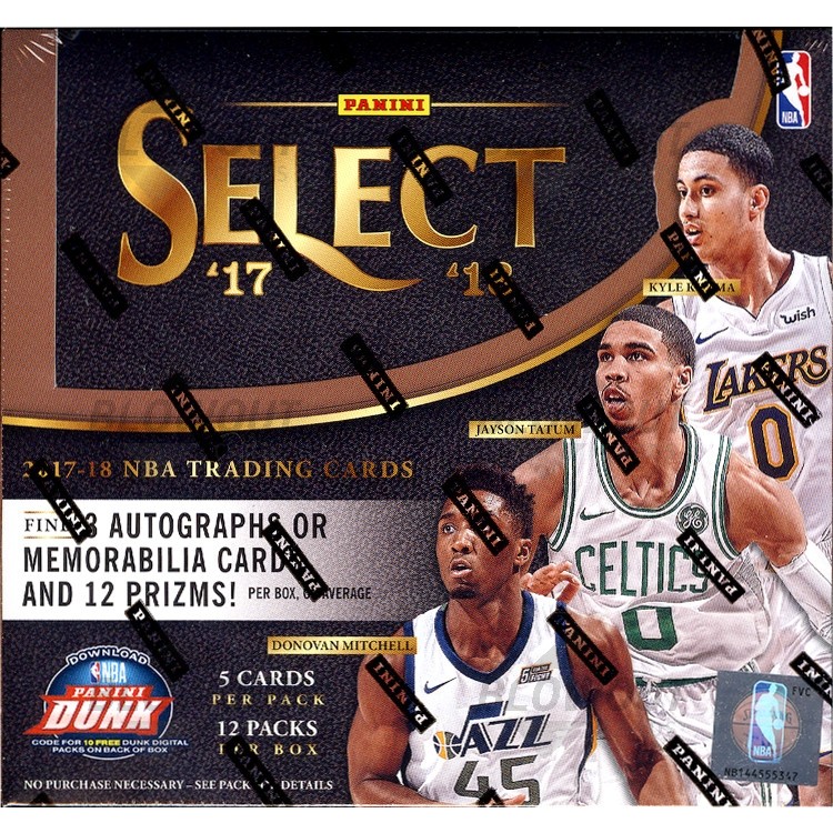 2017 18 Panini Select Basketball Hobby 12 Box Case