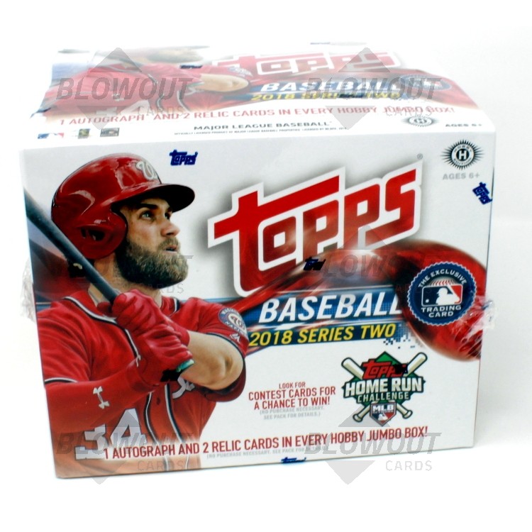 2018 Topps Series 2 Baseball Jumbo 6 Box Case 12 Silver Packs
