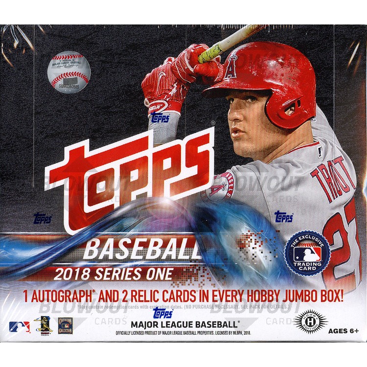 2018 Topps Series 1 Baseball Jumbo Box + 2 Silver Packs