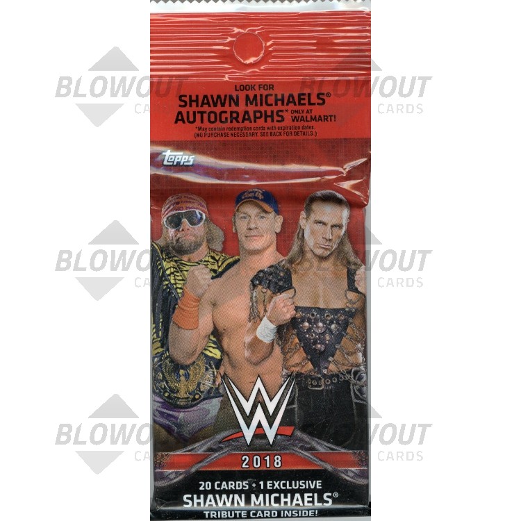 2018 Topps WWE Wrestling Series Unopened Box of Packs with One GUARANTEED Authentic Relic Card Per Box plus 70 additional cards including Ultimate Warrior Tribute Cards