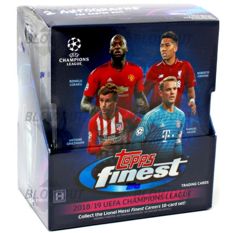 2018/19 Topps Finest UEFA Champions League Soccer Hobby 8 Box Case