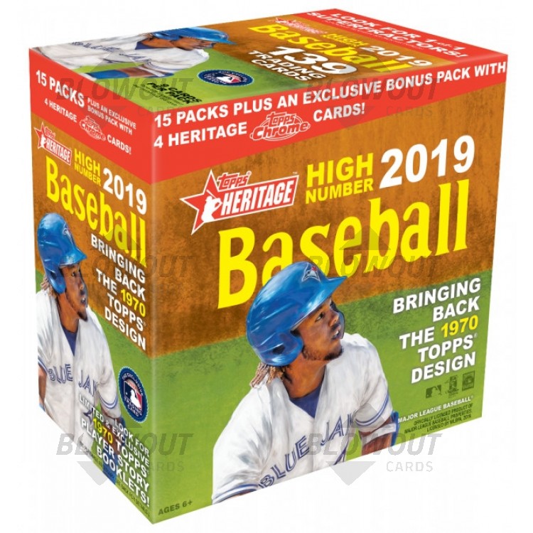 2019 Topps Heritage High Number Baseball Blaster 16 Box Case FACTORY SEALED 