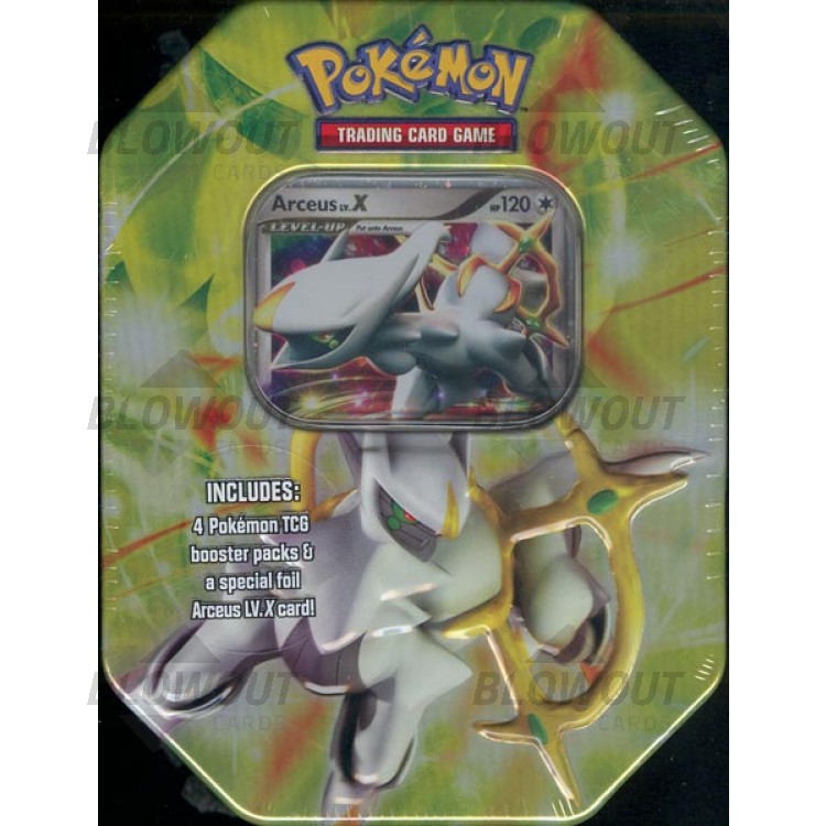 Pokemon 2009 Arceus Collectible Tins 6 Tin Case