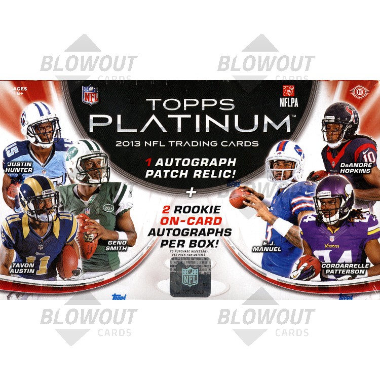 2013 Topps Platinum Football Hobby Box