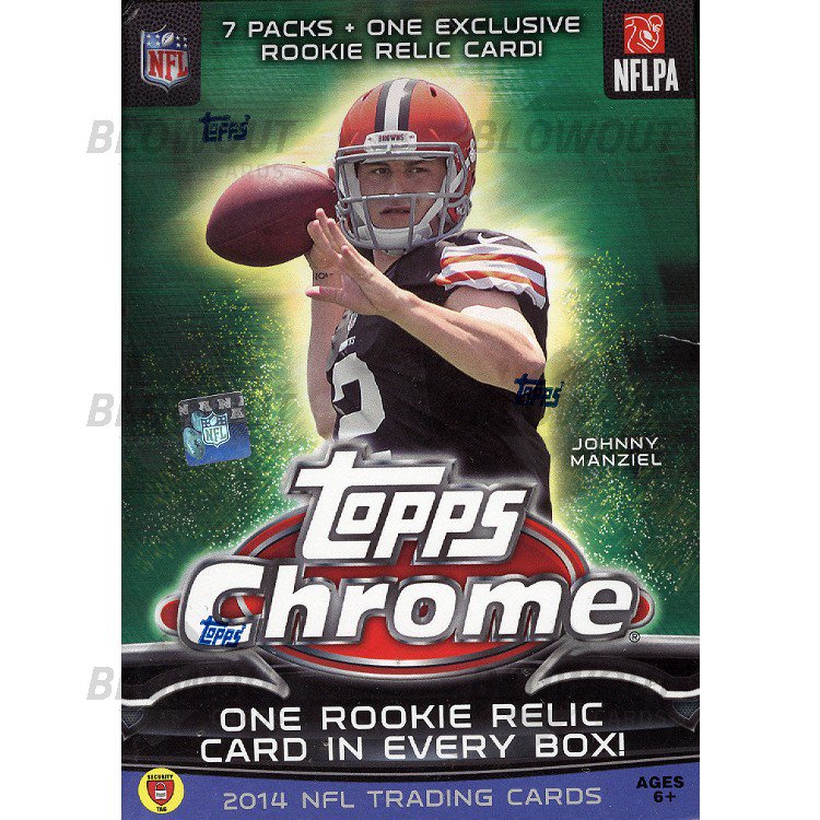 2014 Topps Chrome Football Blaster Box With Relic