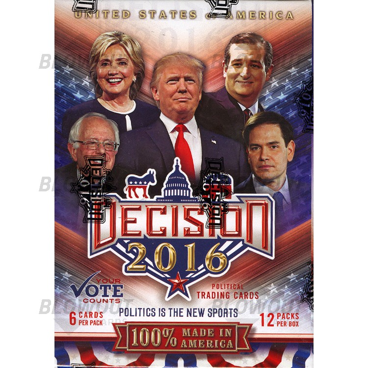 2016 TOPPS DECISION POLITICAL CARDS SEALED BOX 