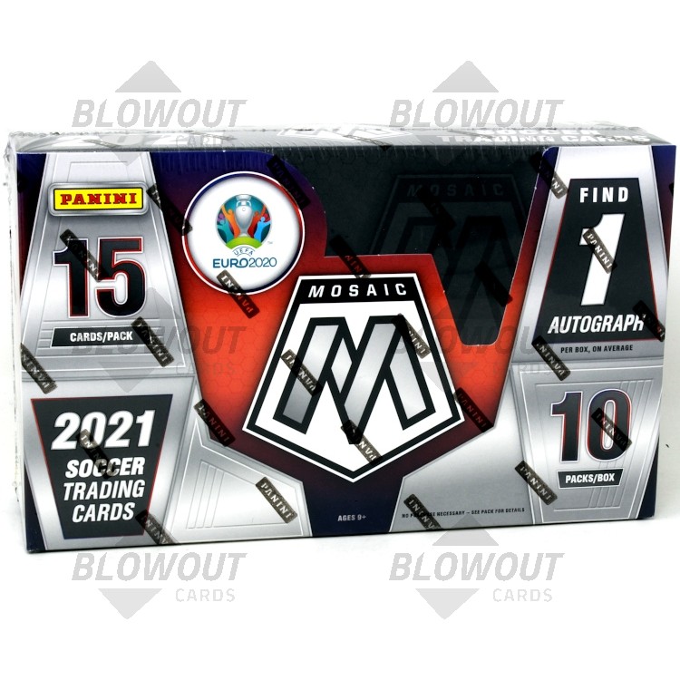 2020/21 Panini Mosaic UEFA Euro Soccer Hobby 12 Box Case