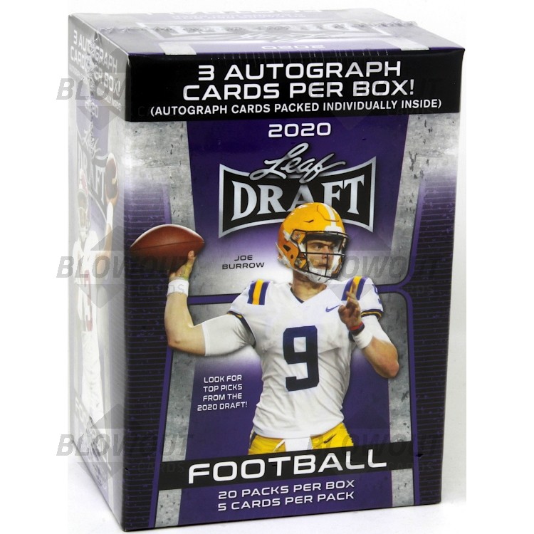2020 Leaf Draft Football Premium Hobby Blaster Box