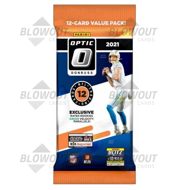 2021 Panini Donruss Optic Football 12 Pack Value Pack Box | Steel City