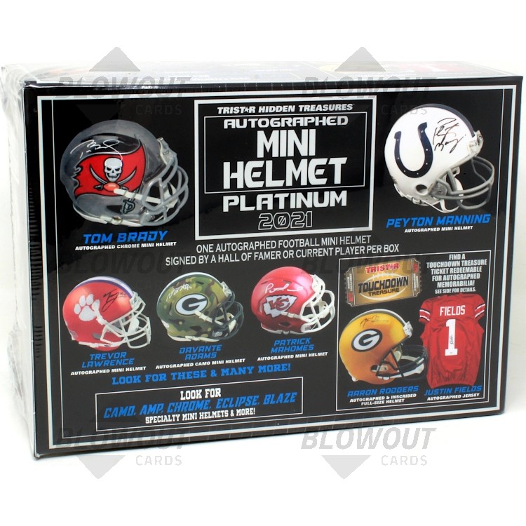 2021 Tristar H/T Football Mini Helmet Platinum Edition Box