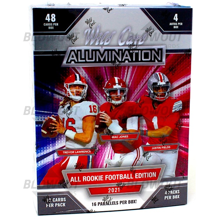 2021 Wild Card Alumination Football Hobby 12 Box Case