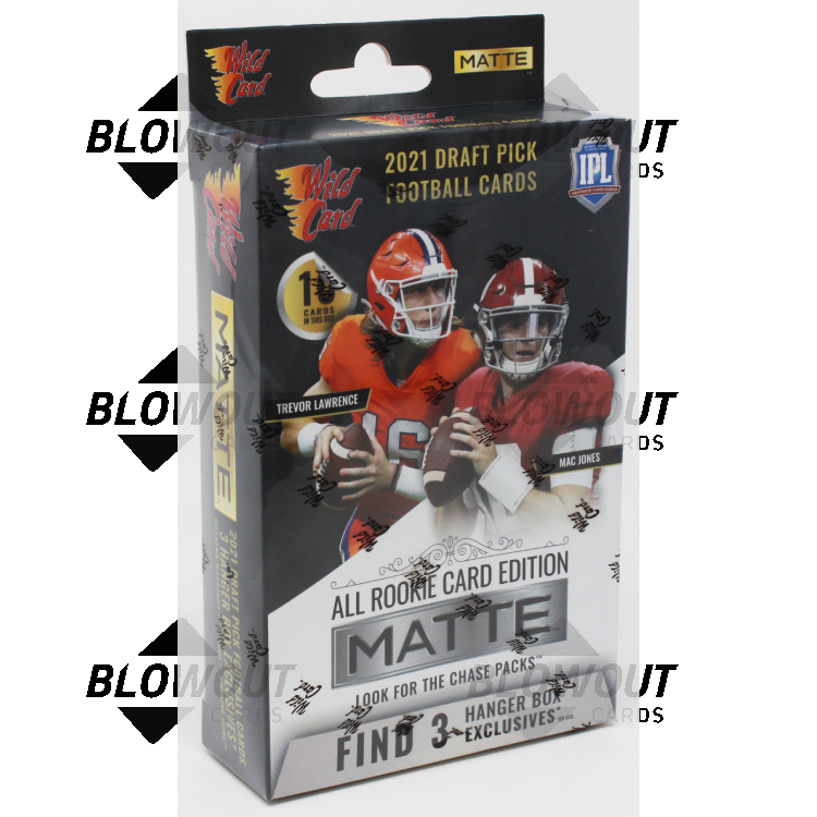 2021 Wild Card MATTE Black/White Football Hanger Pack Box