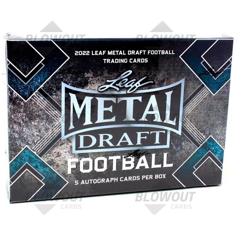 2022 Leaf Metal Draft Football Hobby 12 Box Case