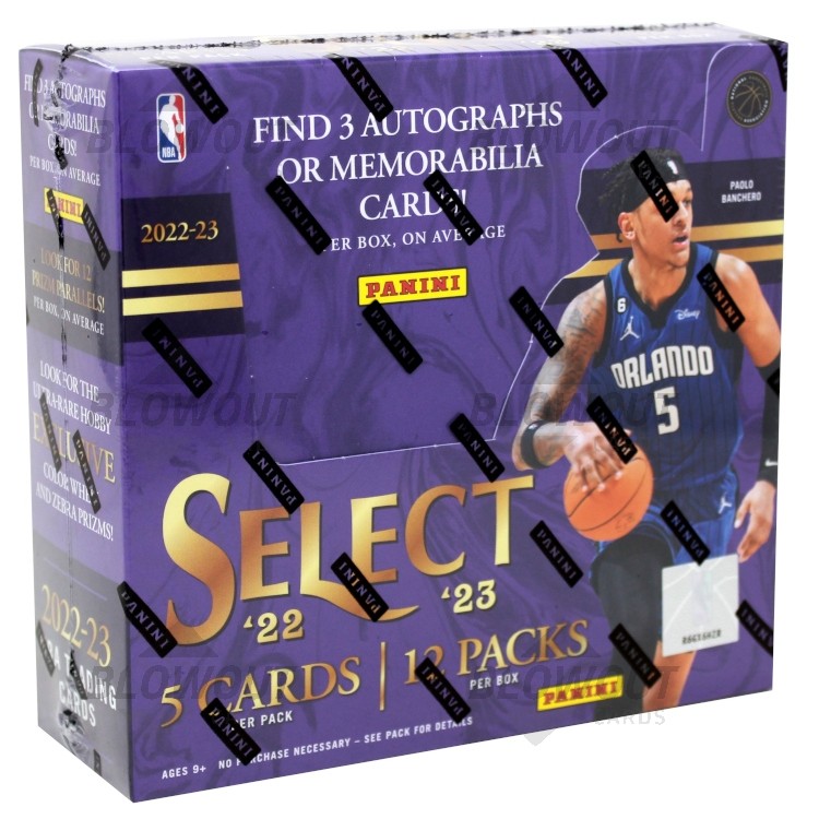 2022 23 Panini Select Basketball Hobby 12 Box Case