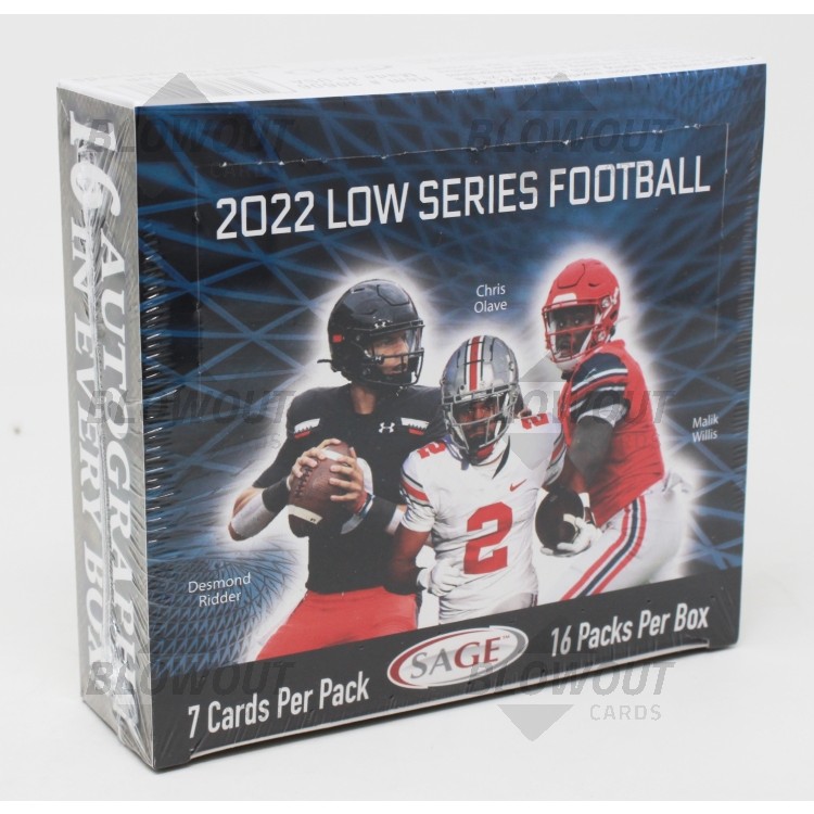 2022 Sage Hit Low Series Football Hobby 16 Box Case