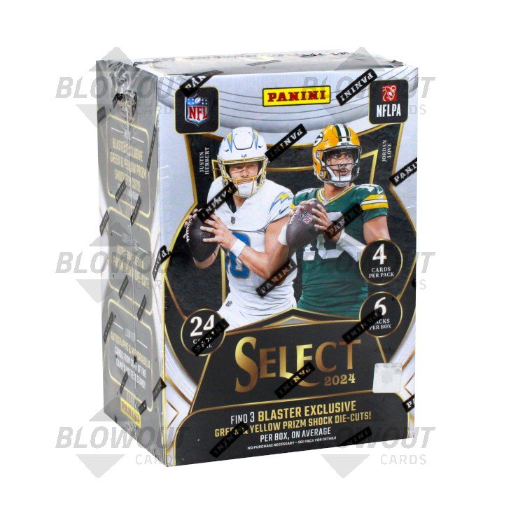 2024 Panini Select Football Green & Yellow Prizm Blaster Box