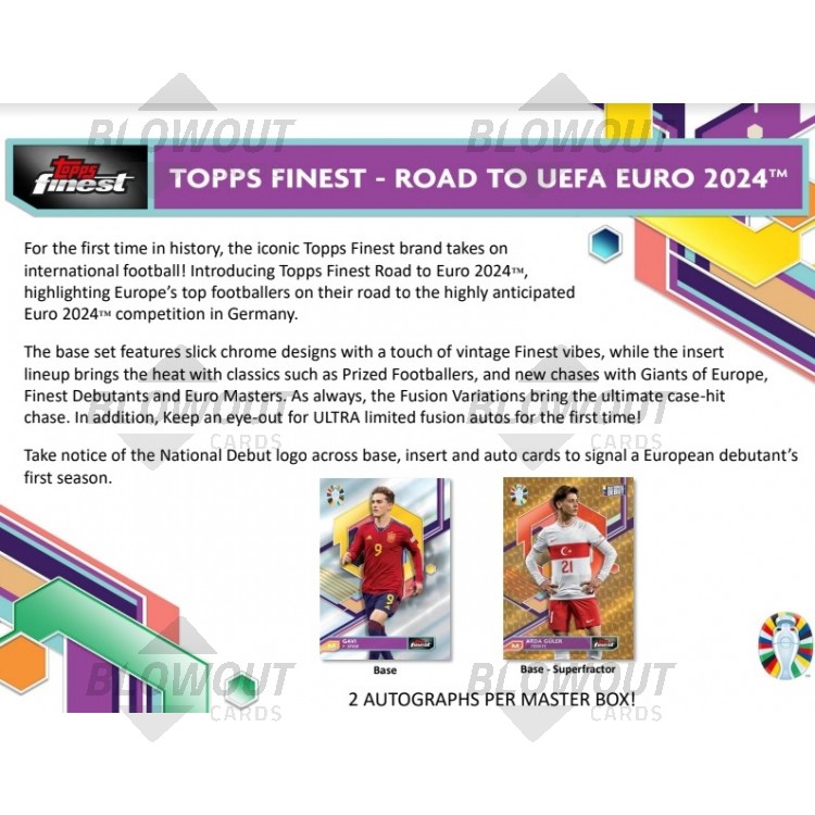 2024 Topps Finest Road to UEFA Euro Soccer Hobby Box
