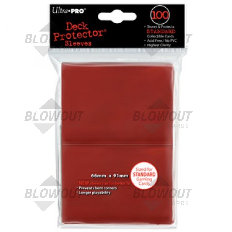 Ultra Pro Deck Protector Standard Size Red 100ct Pack