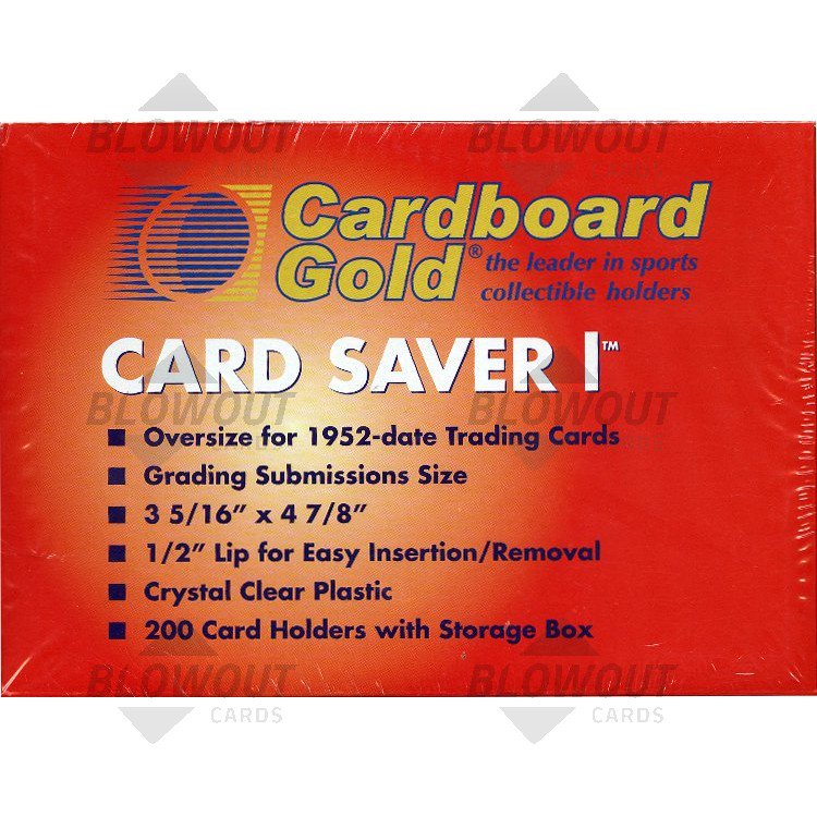 Card Saver 1 Semi-Rigid Card Holder - 10 Box Case (2000ct)
