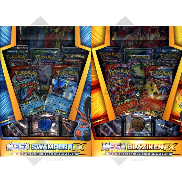 Pokemon Mega Blaziken Swampert Ex Premium Collection 4 Box Case